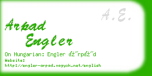 arpad engler business card